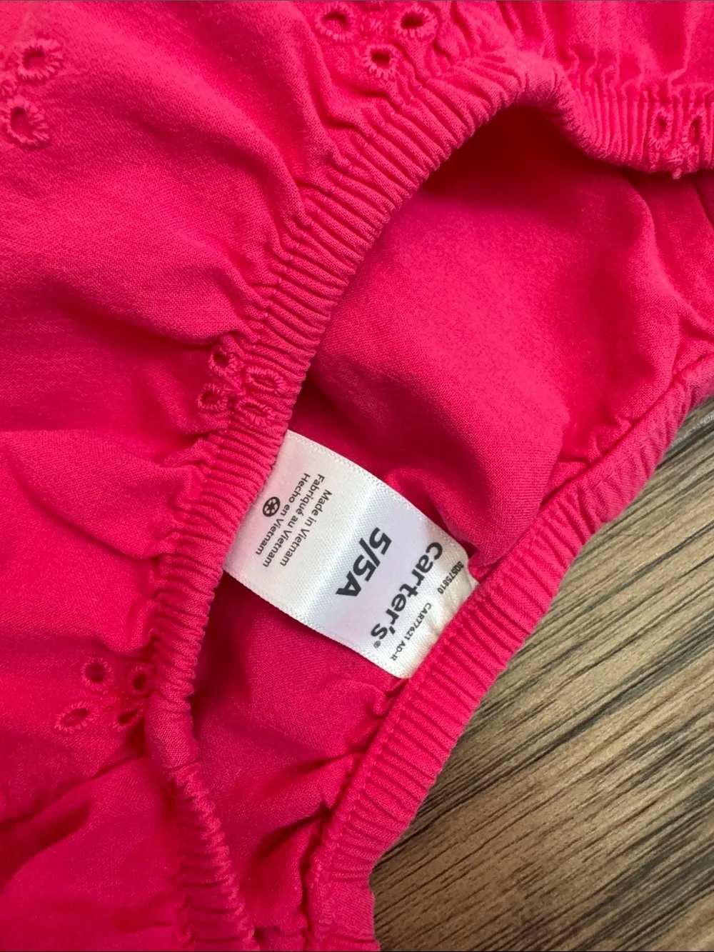 Carter's Hot Pink Eyelet Tiered Cotton Dress